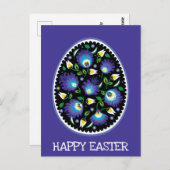 Folklore Happy Oaster Postkarte (Vorne/Hinten)