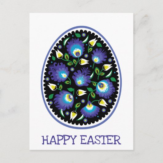 Folklore Happy Oaster Postkarte (Vorderseite)