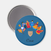 Folklore Korse, Frankreich Magnet (Vorderseite/Rückseite)