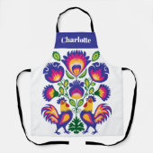 Folklore mit rosa Hasen Schürze (Vorderseite)