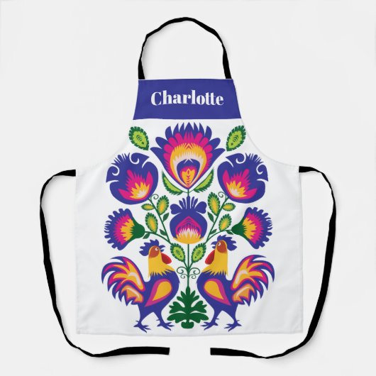 Folklore mit rosa Hasen Schürze (Vorderseite)