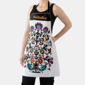 Folklore mit schwarzem Schnitt Wycinanki Schürze (InSitu)