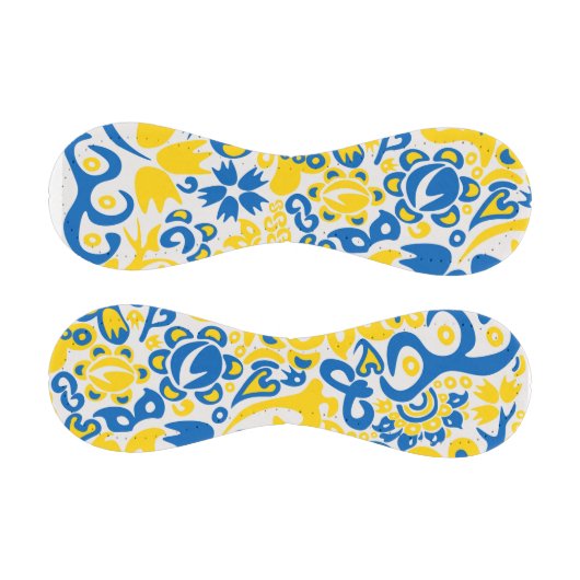 Folklore-Muster mit ukrainischen Flaggenfarben Baseball (Paneele)