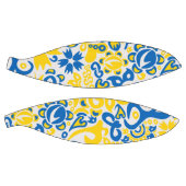 Folklore-Muster mit ukrainischen Flaggenfarben Basketball (Panele)