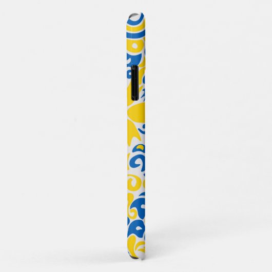 Folklore-Muster mit ukrainischen Flaggenfarben Case-Mate iPhone Hülle (Hinten/Rechts)