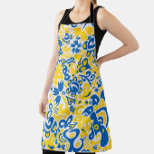 Folklore-Muster mit ukrainischen Flaggenfarben Schürze (InSitu)