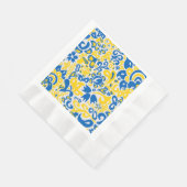 Folklore-Muster mit ukrainischen Flaggenfarben Serviette (Ecke)