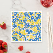 Folklore-Muster mit ukrainischen Flaggenfarben Serviette (Beispiel)