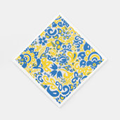 Folklore-Muster mit ukrainischen Flaggenfarben Serviette (Ecke)