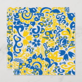 Folklore-Muster mit ukrainischer Farbkarte (Vorne/Hinten)