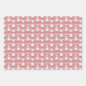 Folklore-Papier zum Weihnachtsumschlag Geschenkpapier Set (Vorderseite 3)