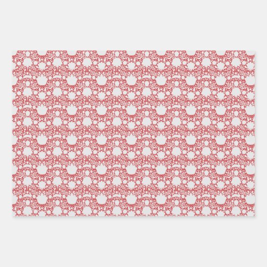 Folklore-Papier zum Weihnachtsumschlag Geschenkpapier Set (Vorderseite 2)