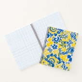 Folklore pattern with Ukrainian flag colors Notizblock (Innenseite)