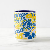 Folklore pattern with Ukrainian flag colors  Tasse (Zentrum)