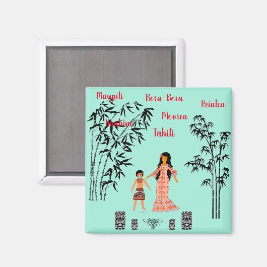 Folklore polynésien magnet (Vorderseite/Rückseite)