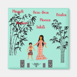 Folklore polynésien magnet