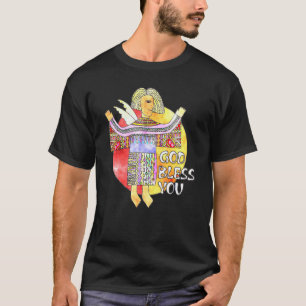 Folklore Style Engel - Gott segne Sie - Erde - Fan T-Shirt