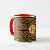 Folklore-Tasse Personalisiert Monogram RED GREEN G Tasse (Vorderseite Links)
