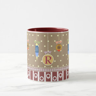 Folklore-Tasse Personalisiert Monogram Xmas Bauble Tasse