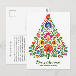 Folklore-Verzauberung: Ein Lowicz-inspiriertes Wei Postkarte