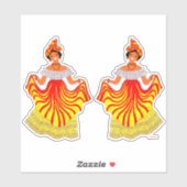 Folklore von den Französischen Antillen Aufkleber (Blatt)