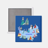 Folklore von der Normandie, Frankreich Magnet (Vorderseite/Rückseite)