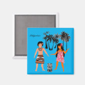 Folklore von Französisch-Polynesien Magnet (Vorderseite/Rückseite)