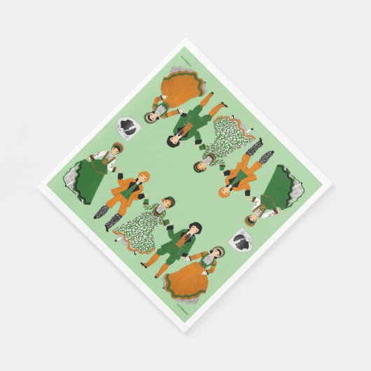 Folklore von Korsika, Frankreich Serviette (Ecke)