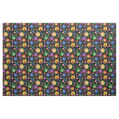Folkloreblüte - Schwarze Blume Stoff (Fat Quarter (45,7 x 55,9 cm))