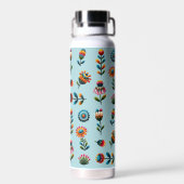 Folklorekunst Blume Wasser Flasche (Rückseite)