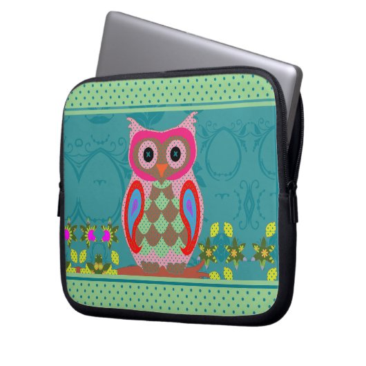 Folklorekunst buntes Patchwork Schüssel Laptopschutzhülle (Vorderseite Links)