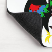 Folklorekunst farbenfroh Rooster/Hähnchen/Geflügel Mousepad (Ecke)