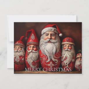 Folklorekunst Primitiver Weihnachtsmann Sammler Ku Postkarte