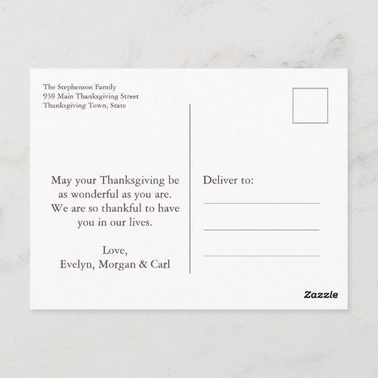 Folklorekunst Rustikaler Herbst Verlassene Ernteda Postkarte (Rückseite)