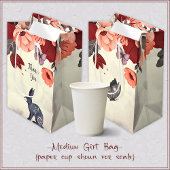 Folklorekunsthasen Butterfly Floral Medium Geschen Mittlere Geschenktüte