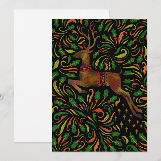 Folklorekunstkarte Feiertagskarte (Vorne/Hinten)