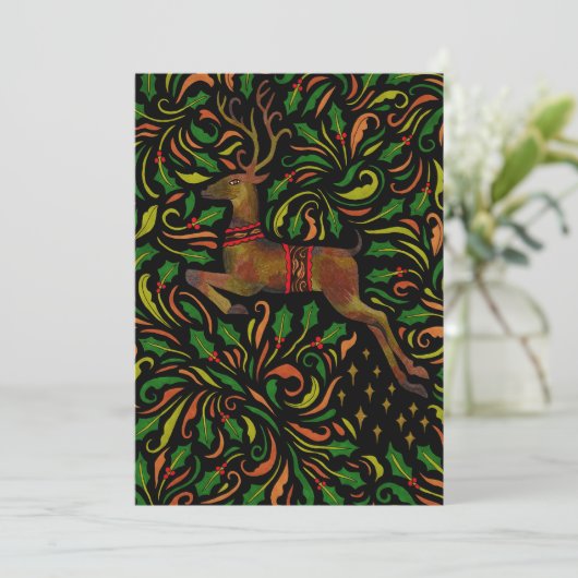 Folklorekunstkarte Feiertagskarte (Stehend Vorderseite)