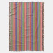 Folklorekunstkollektion Fein gestreiftes Kreidebla Decke (Vorderseite Vertikal)