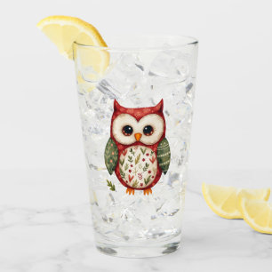 Folklorekunstmuster - Owl CottageCore Design Glas