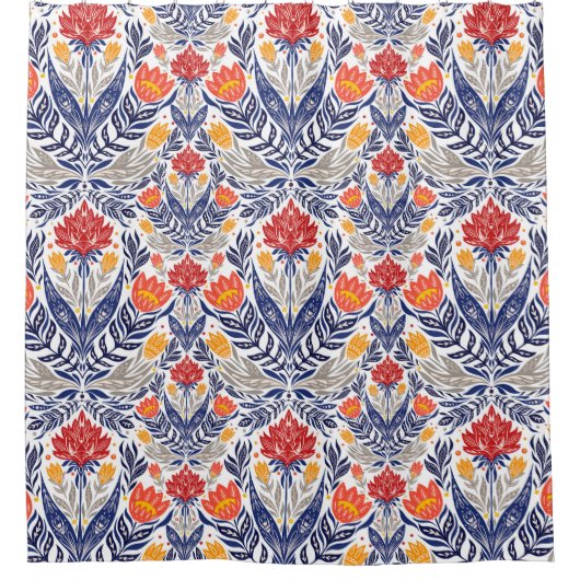 Folkloremuster Duschvorhang (Vorderseite)