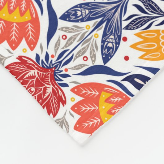 Folkloremuster Fleecedecke (Ecke)