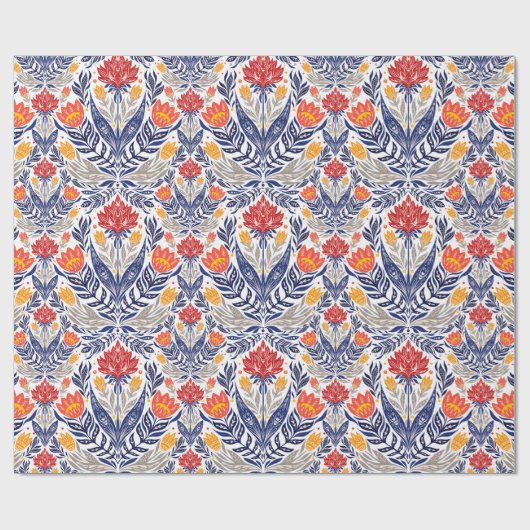 Folkloremuster Geschenkpapier (Flach)