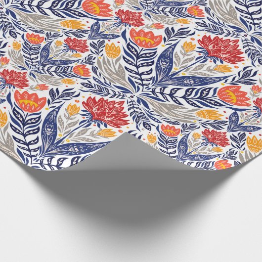 Folkloremuster Geschenkpapier (Ecke)