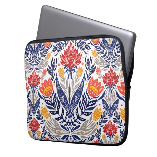 Folkloremuster Laptopschutzhülle (Vorderseite Links)