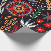 Folkloremuster, nahtlose Textilkonstruktion mit he Geschenkpapier (Ecke)