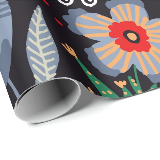 Folkloremuster, nahtlose Textilkonstruktion mit he Geschenkpapier (Rolleneckpunkt)