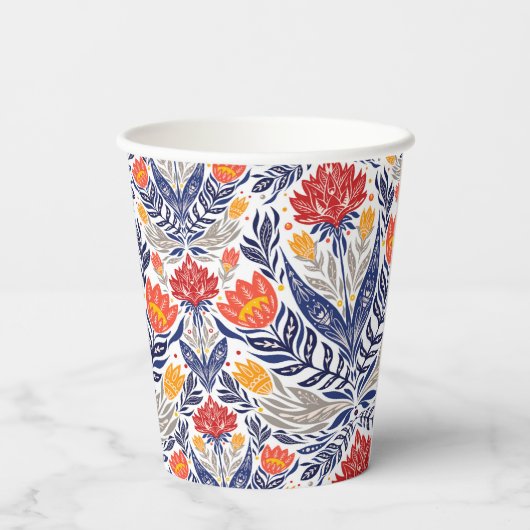 Folkloremuster Pappbecher (Rückseite)