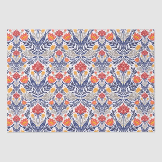 Folkloremuster Seidenpapier (Vorderseite)