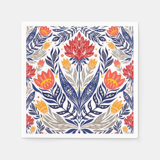 Folkloremuster Serviette (Vorderseite)