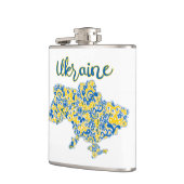 Folkloric pattern and Ukraine typography Flachmann (Links)